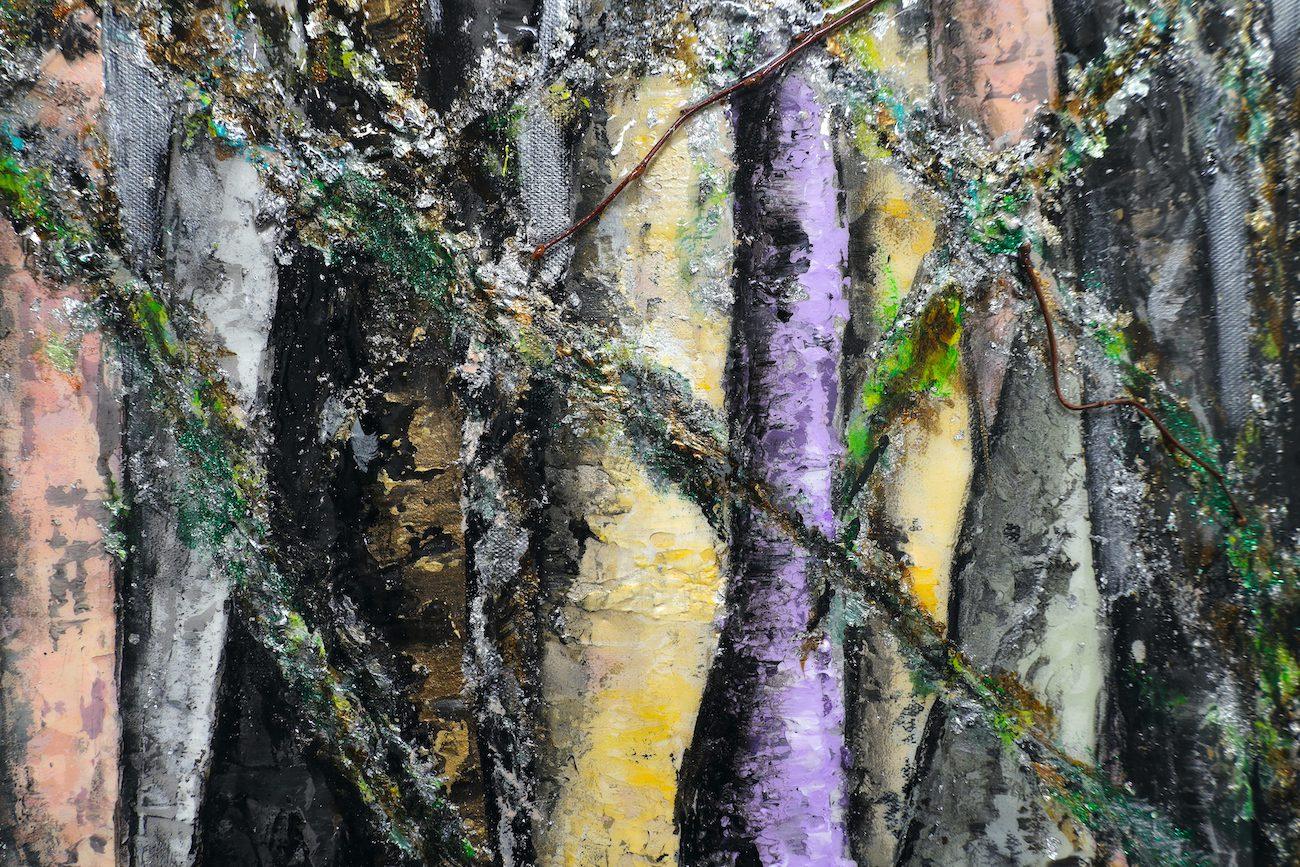 Emergent Splendor - Gray Landscape Painting by Haleh Mashian