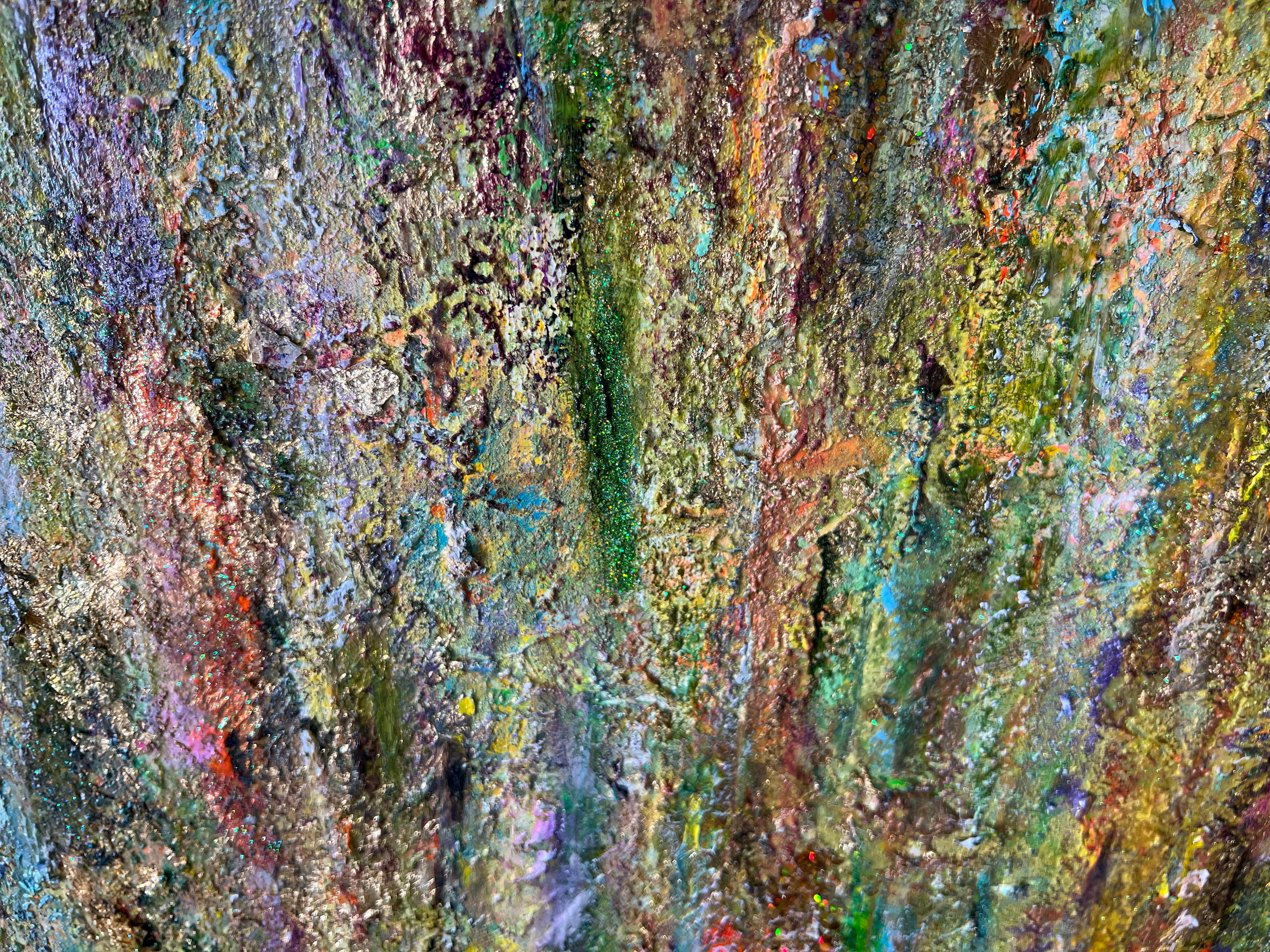 Field of Innocence - Textured Mixed Media Painting by Haleh Mashian For Sale 2