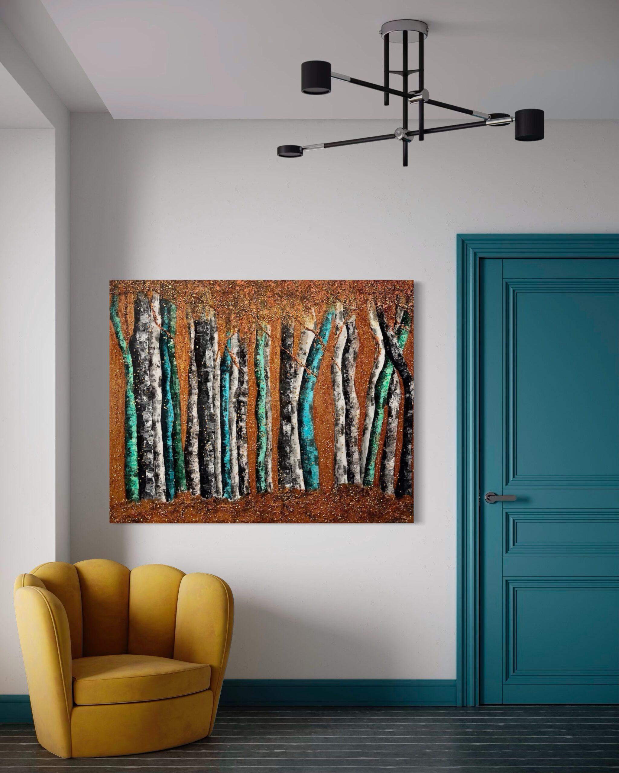 Vergoldete Träume (Zeitgenössisch), Painting, von Haleh Mashian
