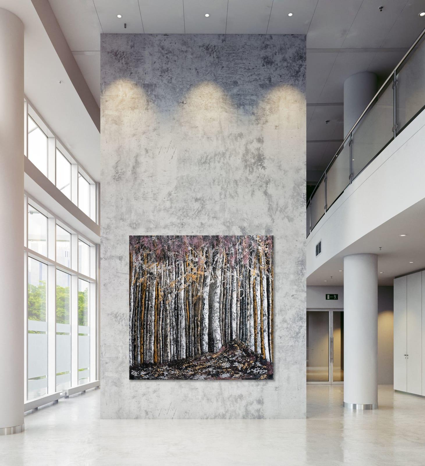 „Luster“ – strukturiertes Gemälde in Mischtechnik von Haleh Mashian, 2019 im Angebot 1