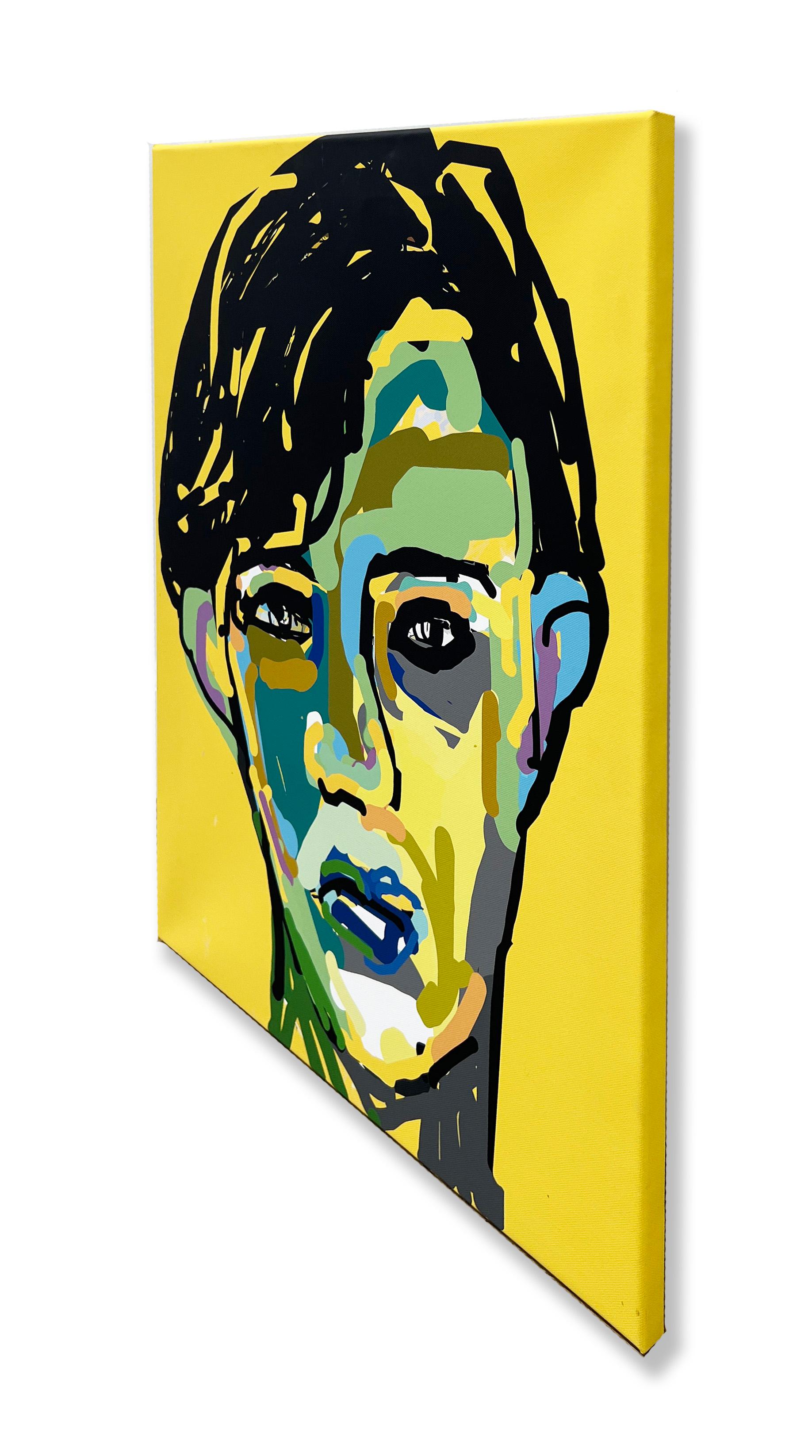 « M. Hyde en jaune » - Impression de portrait colorée de Haleh Mashian en vente 3