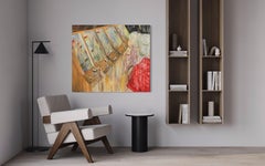 "Penny" - Pintura figurativa en técnica mixta de Haleh Mashian