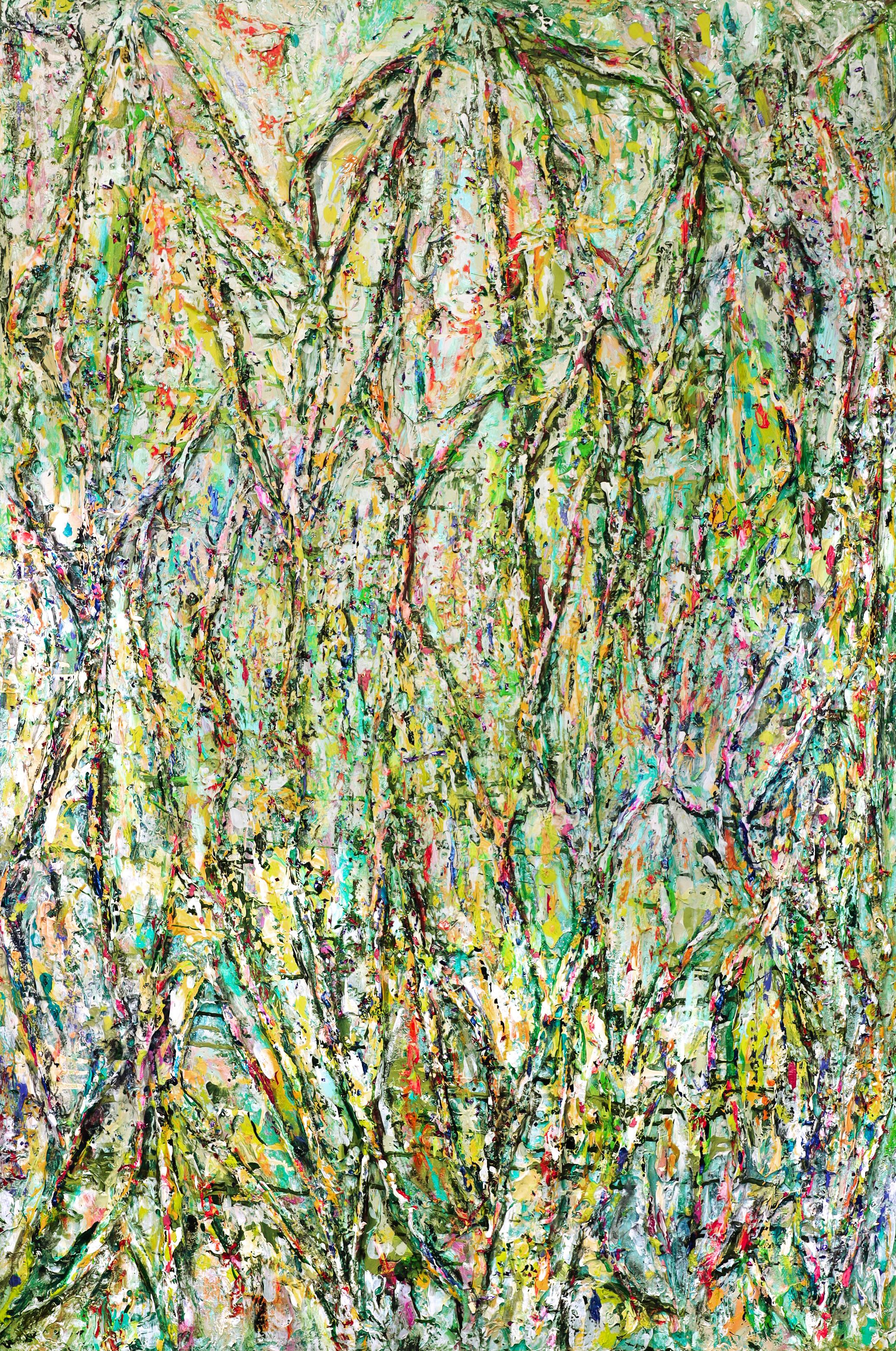 Primavera  - Textured Mixed Media Painting by Haleh Mashian