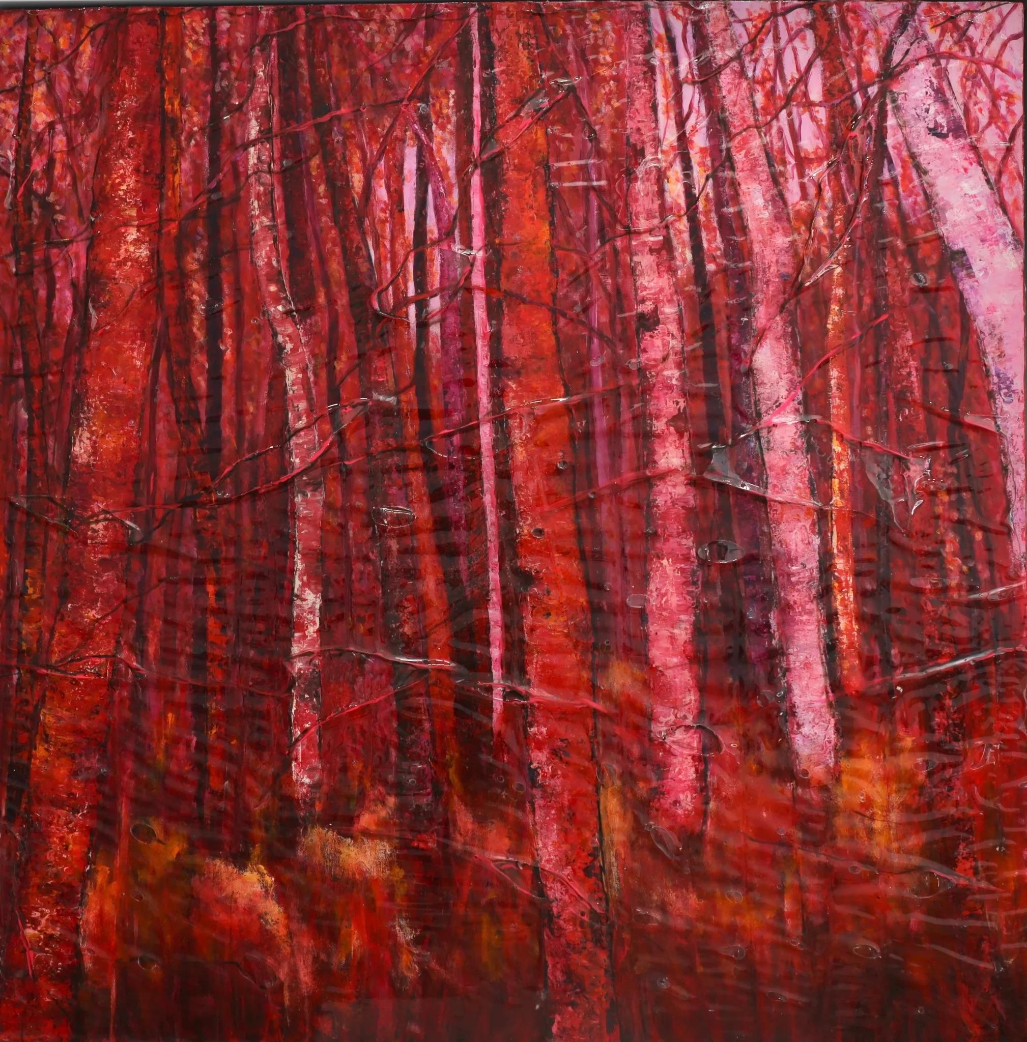 Haleh Mashian Landscape Painting - Scarlet's Serenade