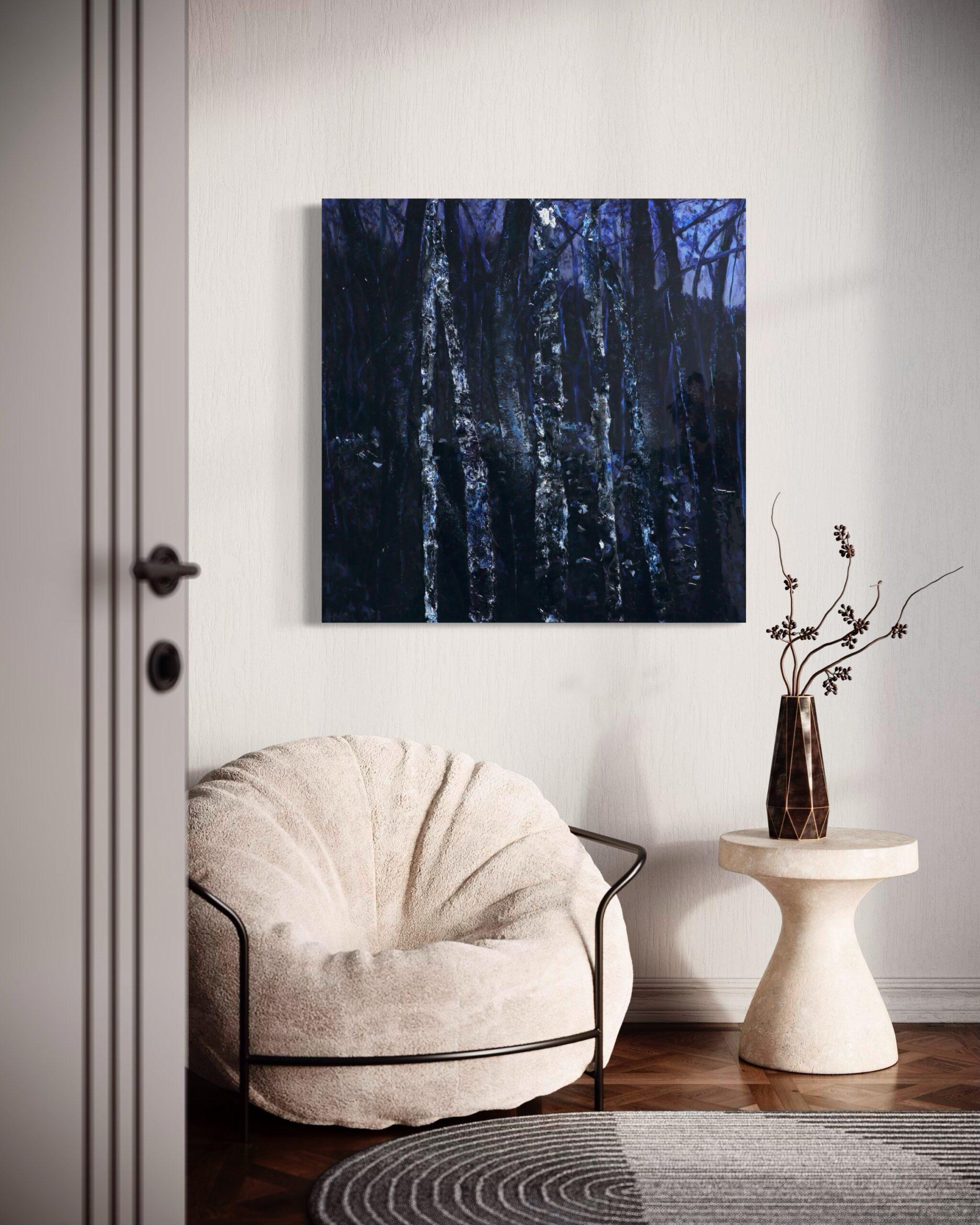 Silver Secrets - Painting by Haleh Mashian