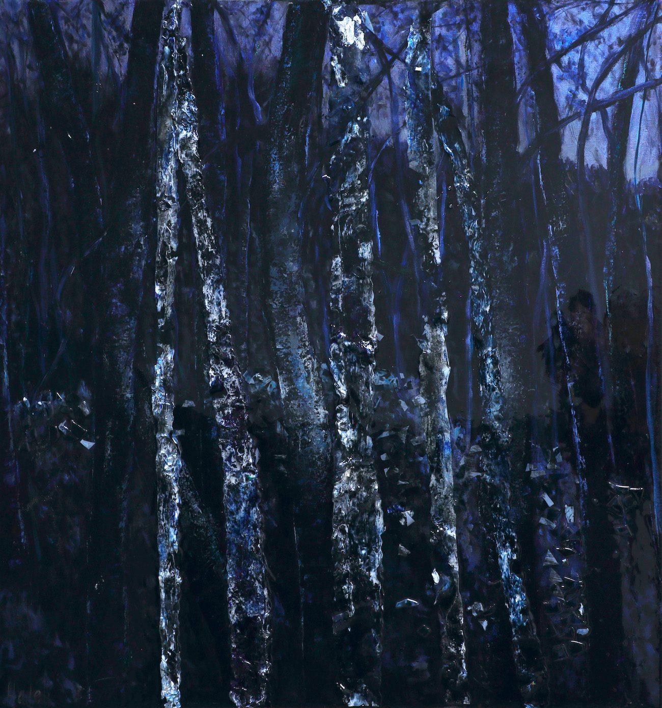 Haleh Mashian Landscape Painting - Silver Secrets