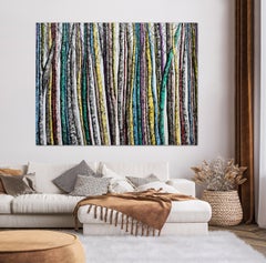 « Spring Glory II » - Diptyque d'arbre en techniques mixtes de Haleh Mashian