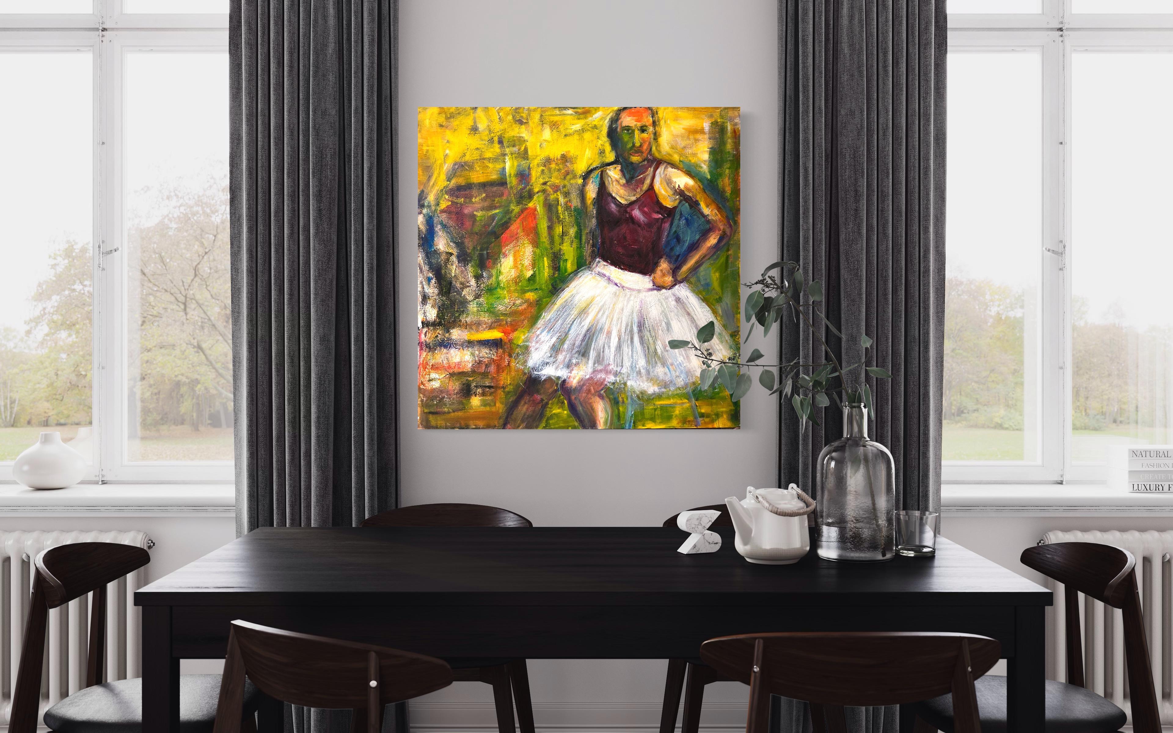 Due Due - Figurative Painting Marrone di Haleh Mashian