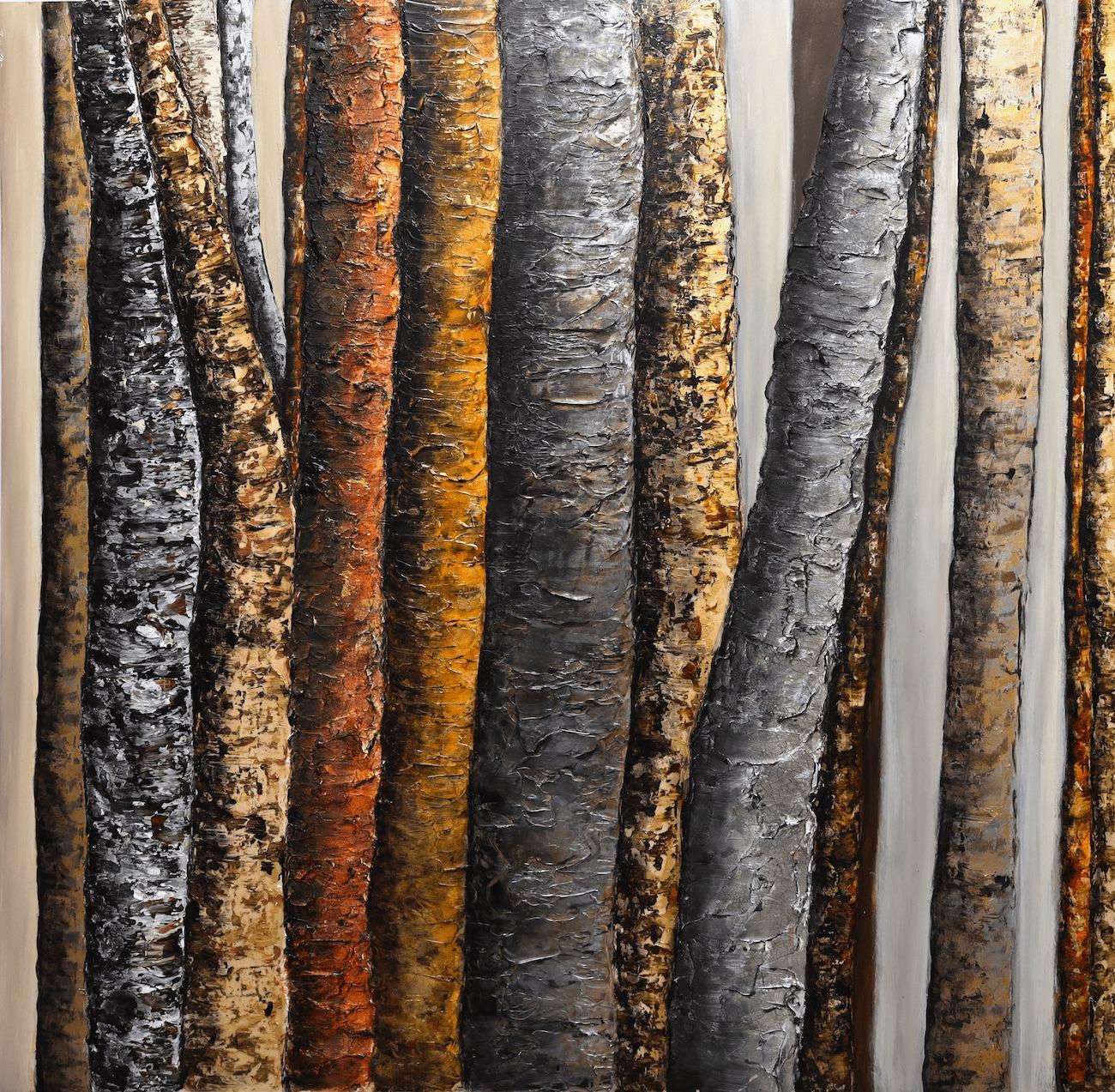 Haleh Mashian Landscape Painting - Veils of Nature