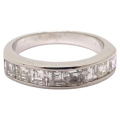 Half Alliance Ring with 8 carré cut diamonds - 1.56 cts