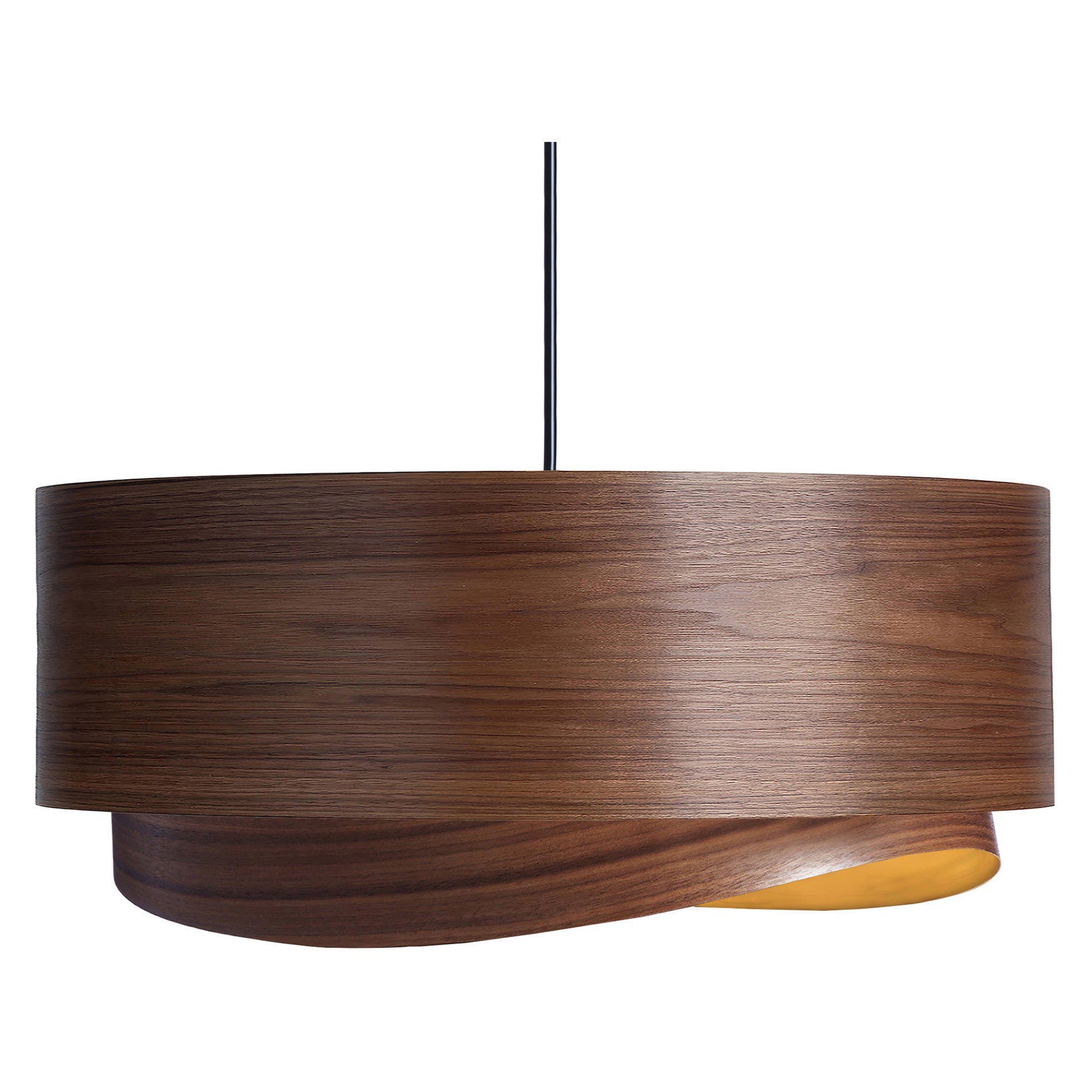 HALF BOWEN Organic Modern Limited-Edition Walnut 30" Chandelier Pendant