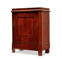 Half-cabinet console Biedermeier circa 1825 mahogany veneer