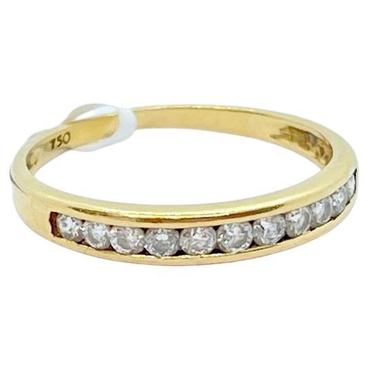 Half Carat .50ct Genuine Diamond Wedding Band Eternity Ring 18ct Yellow Gold  For Sale