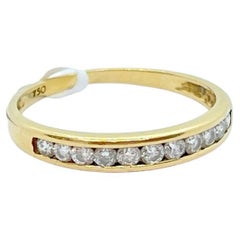 Half Carat .50ct Genuine Diamond Wedding Band Eternity Ring 18ct Yellow Gold