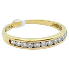 Half Karat .50 Karat echter Diamant Ehering 18 Karat Gelbgold Eternity-Ring 