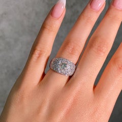 Half Carat Fancy Green Elongated Radiant Diamond Ring