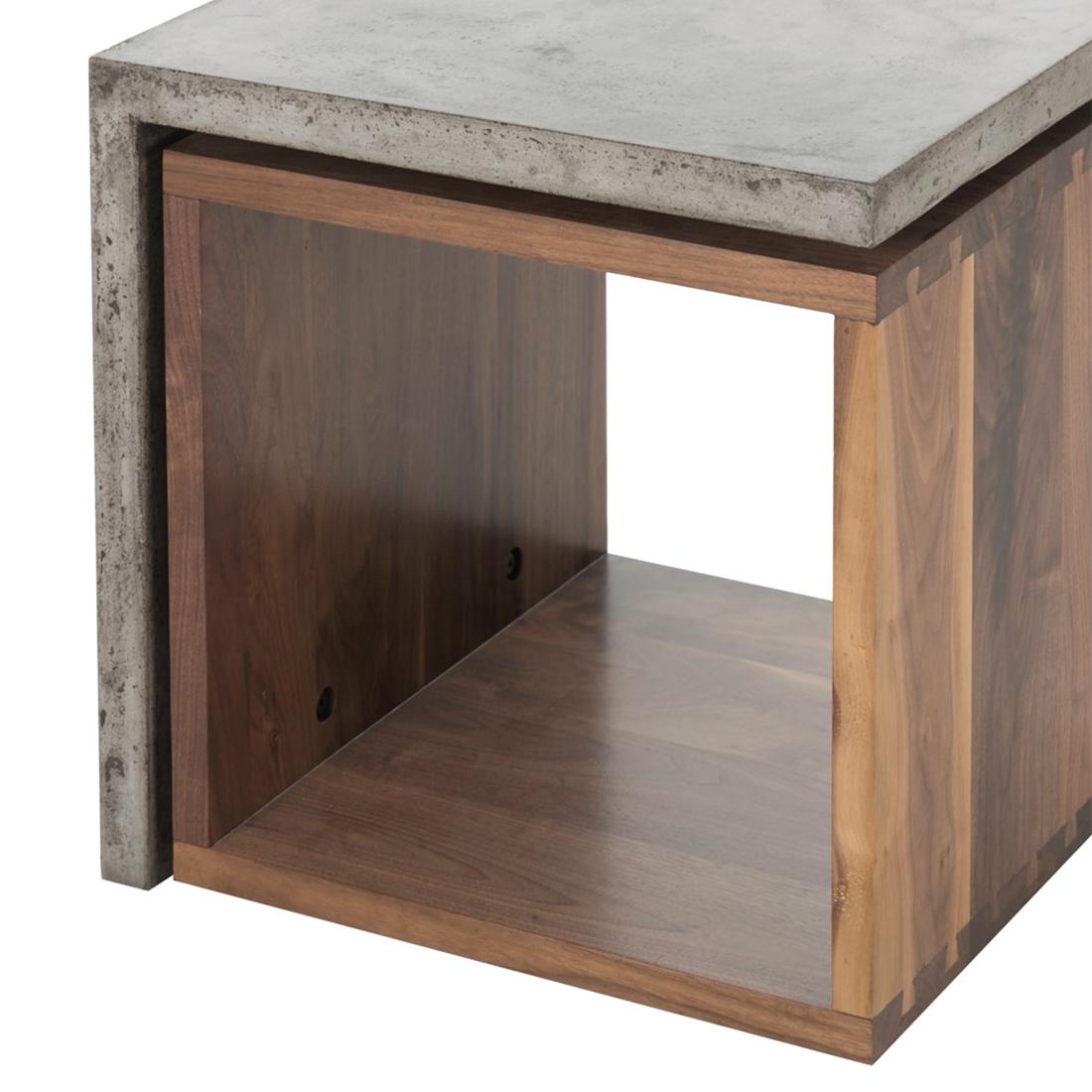 English Half Concrete Side Table