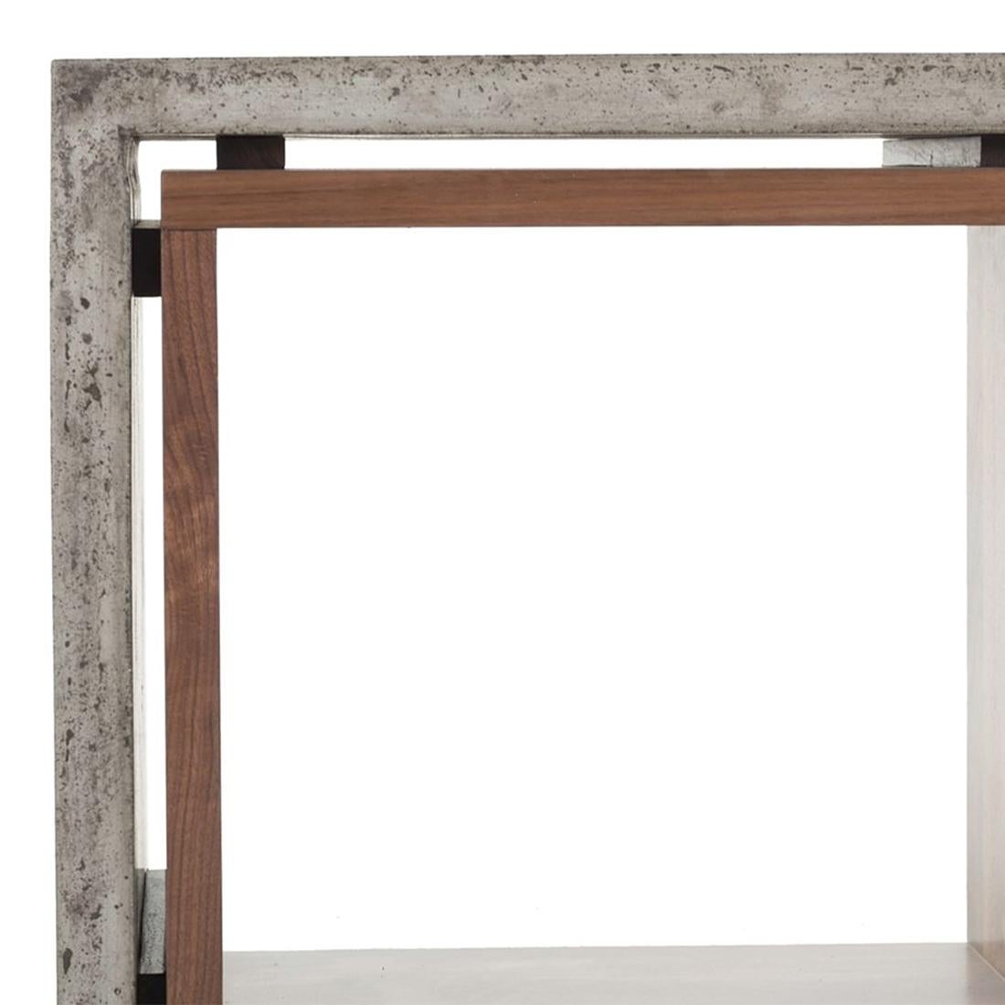 Cast Half Concrete Side Table