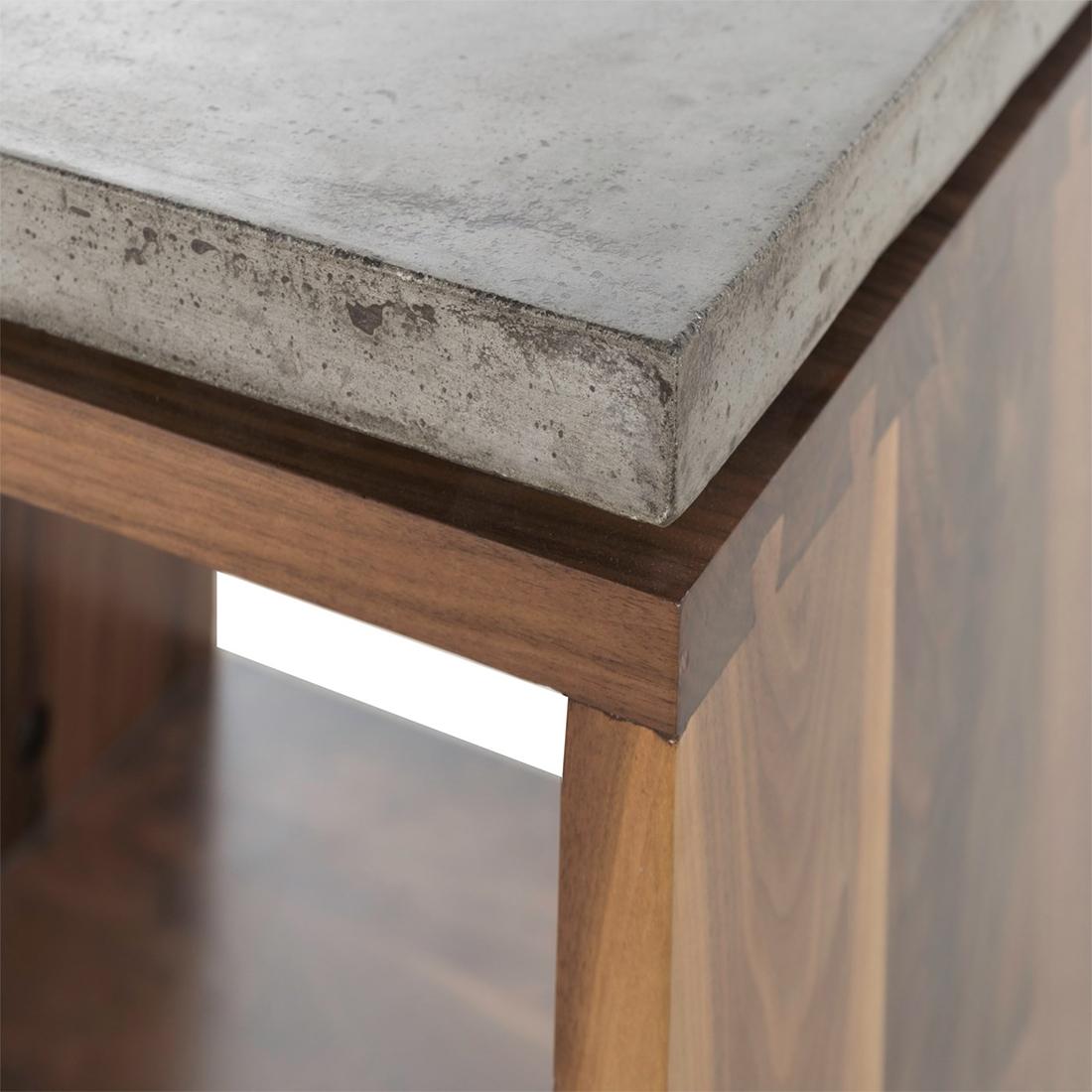 Contemporary Half Concrete Side Table