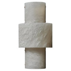 Half Cylinder Alabaster Wall Sconces
