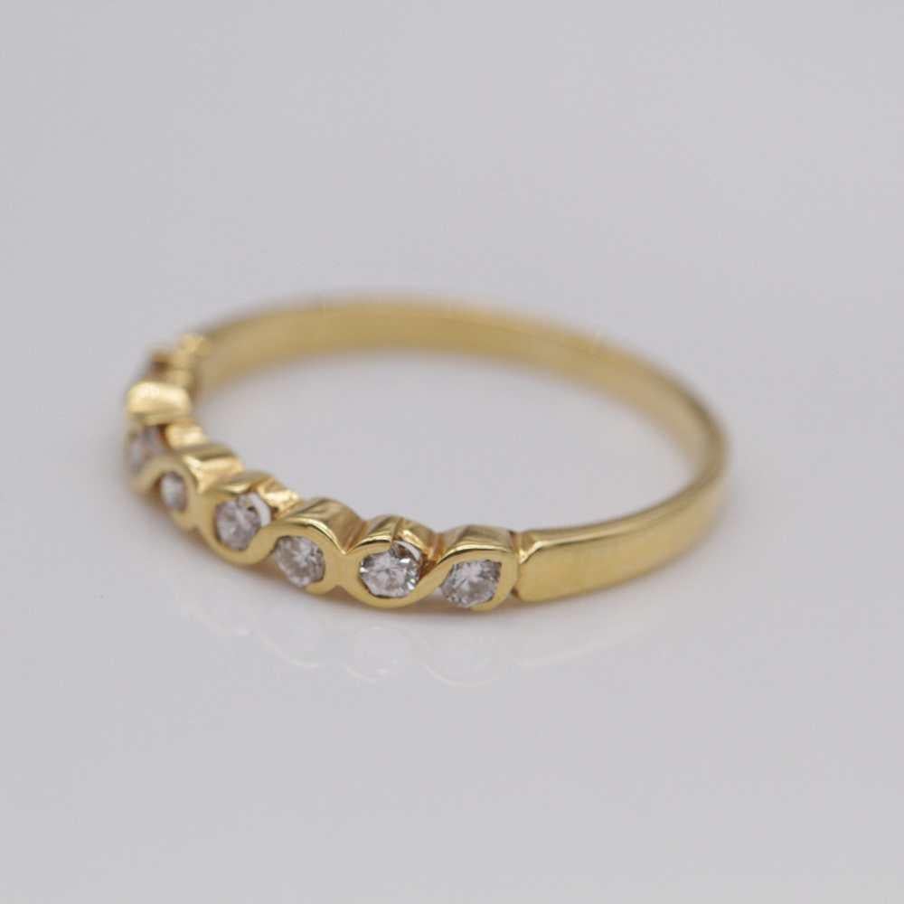 Women's Half Diamond and Yellow Gold Band For Sale