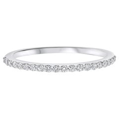 Half Eternity 0.15 Carat Diamond Wedding Ring in 14K White Gold - Shlomit Rogel