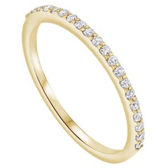 Half Eternity 0.15 Carat Diamond Wedding Ring in 14k Yellow Gold - Shlomit Rogel