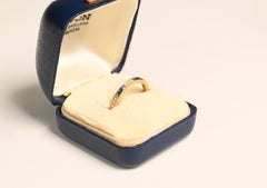 Half Eternity 18K Yellow Gold Band. 3 by 3 Pattern French Sapphire Round Diamond