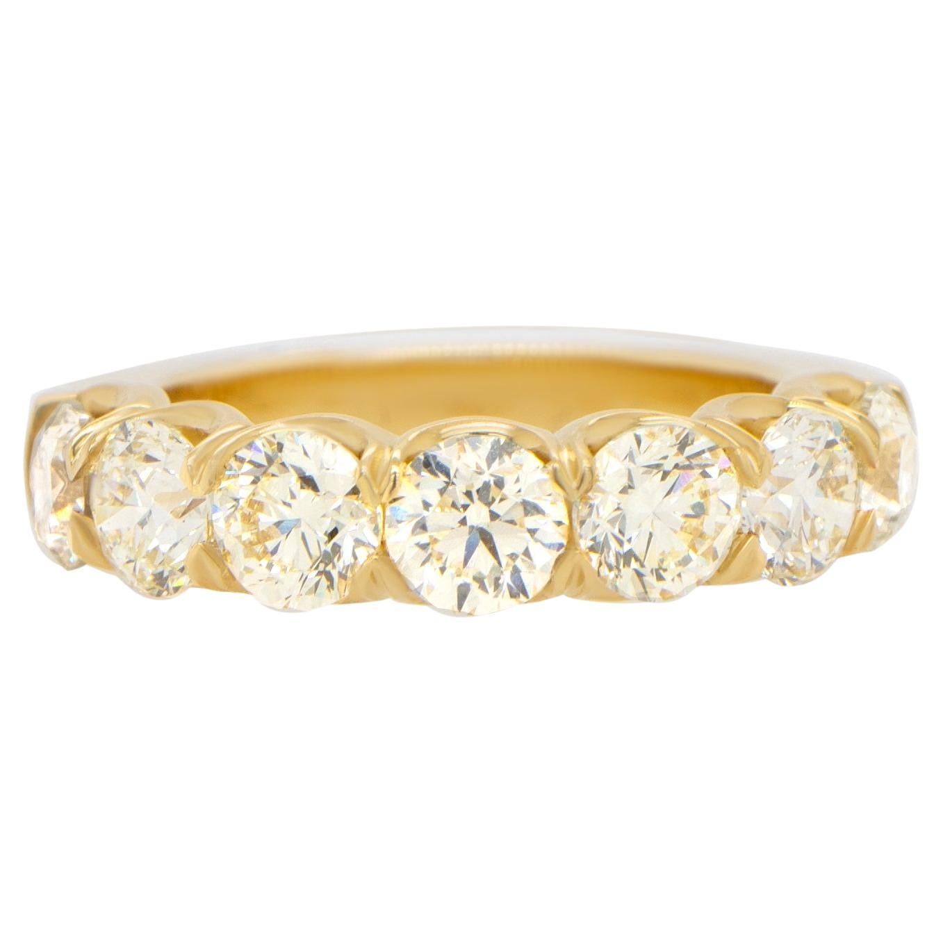 Halb-Eternity-Diamant-Ring 2,84 Karat 18K Gelbgold im Angebot