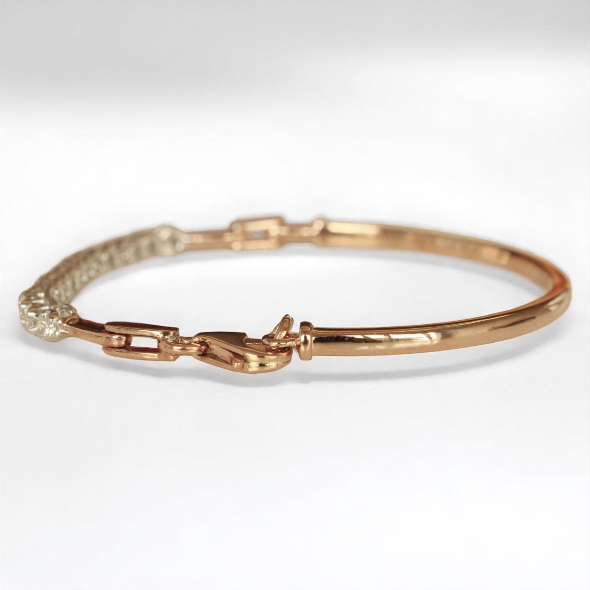Halbe Ewigkeit Diamantarmband aus 14K massivem Gold (zertifiziert) im Zustand „Neu“ im Angebot in New Delhi, DL