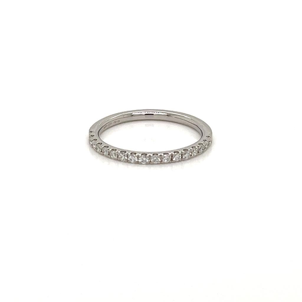 For Sale:  Half Eternity Diamond Ring in Platinum 4