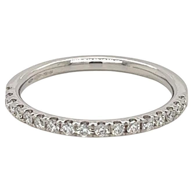 For Sale:  Half Eternity Diamond Ring in Platinum
