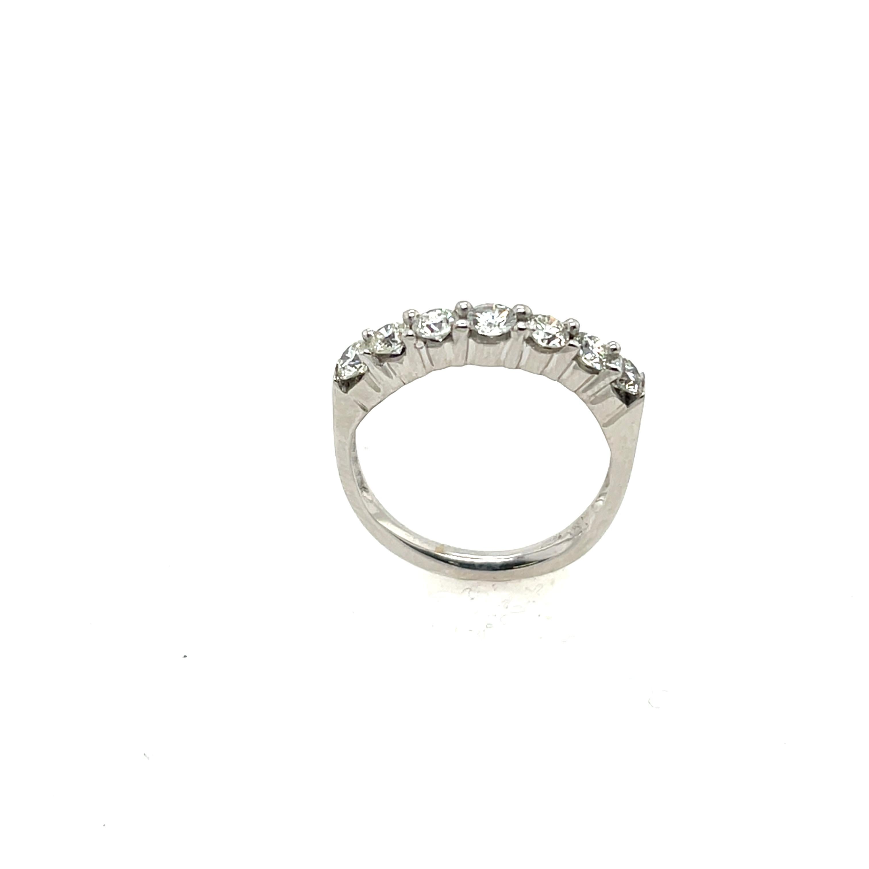 Half Eternity Diamond Ring Set With 0.75ct G/VS1 Set In 18ct White Gold For Sale 1