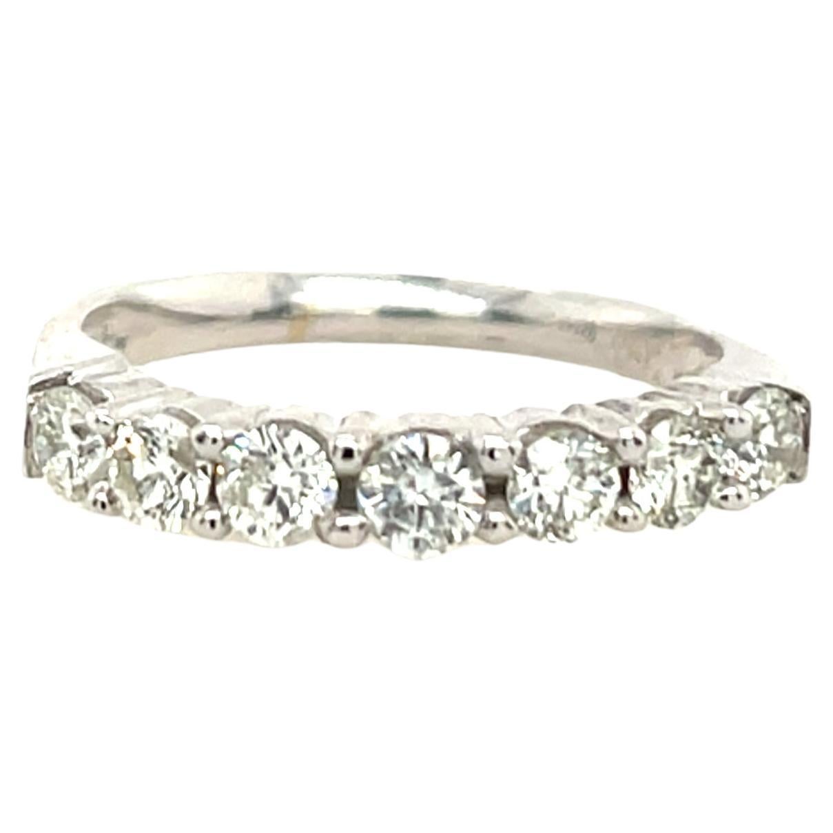 Half Eternity Diamantring mit 0,75 Karat G/VS1 in 18 Karat Weißgold gefasst
