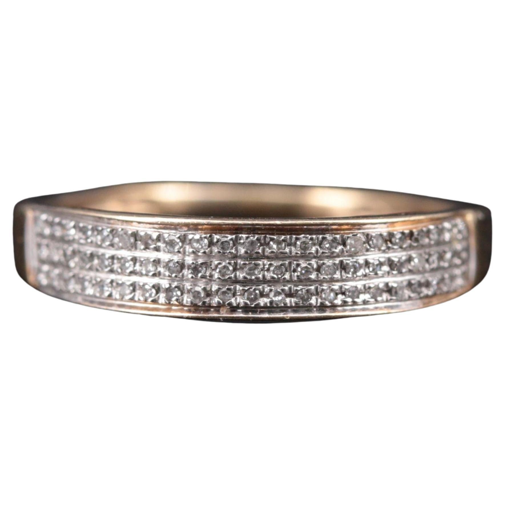 Modern 9 Carat Diamonds Half Eternity 6Row Engagement Ring For Sale at