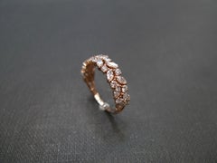 Half Eternity Marquise Shape Diamond Wedding Ring in 18K Rose Gold
