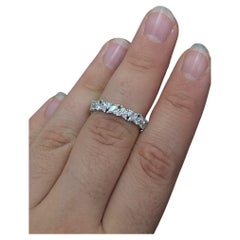 Half Eternity Marquise Wedding Band Ring, 0.5CT Natural Diamond, 18k White Gold