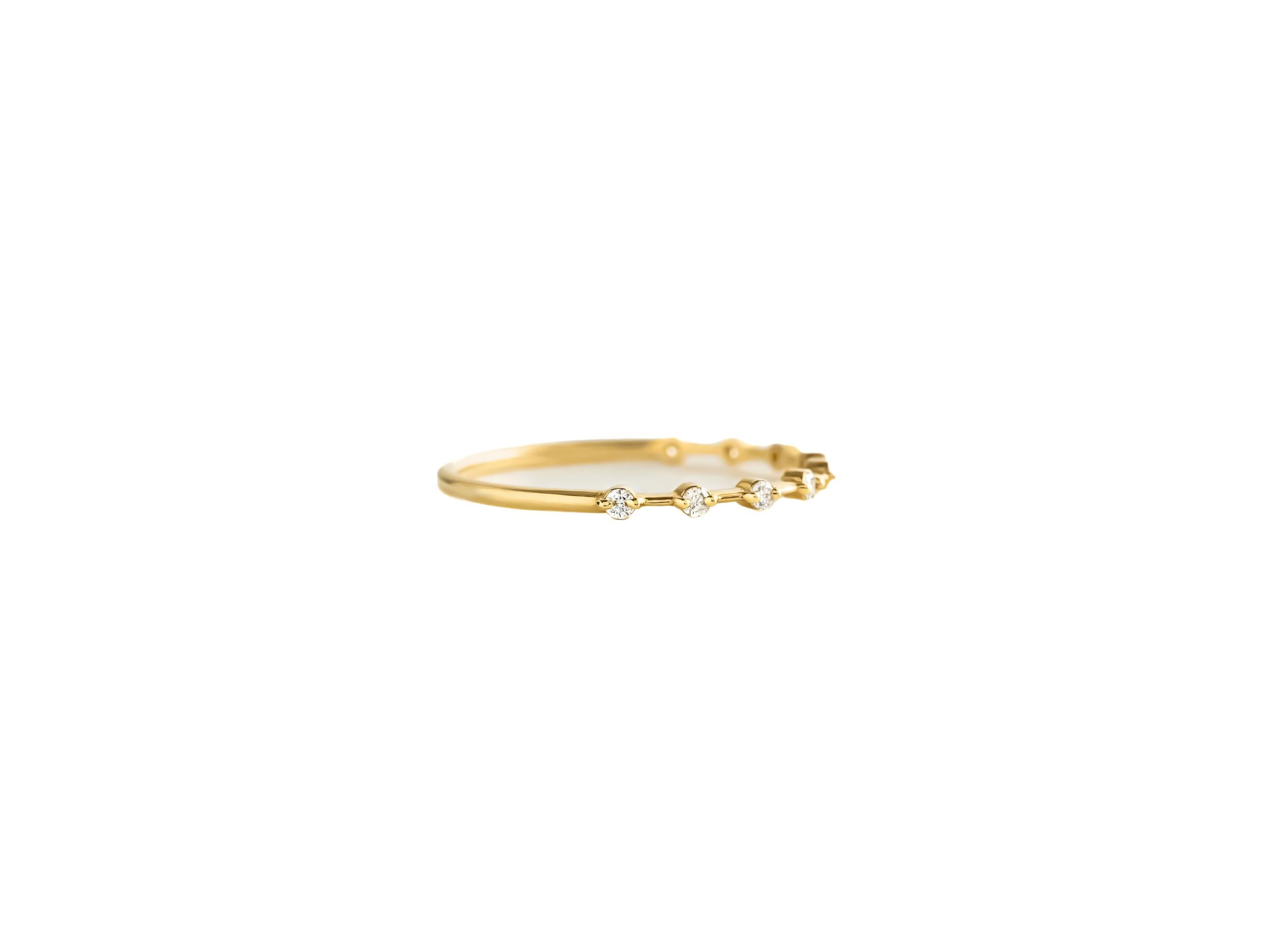 For Sale:  Half eternity moissanite 14k gold ring. 5
