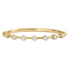 Half eternity moissanite 14k gold ring