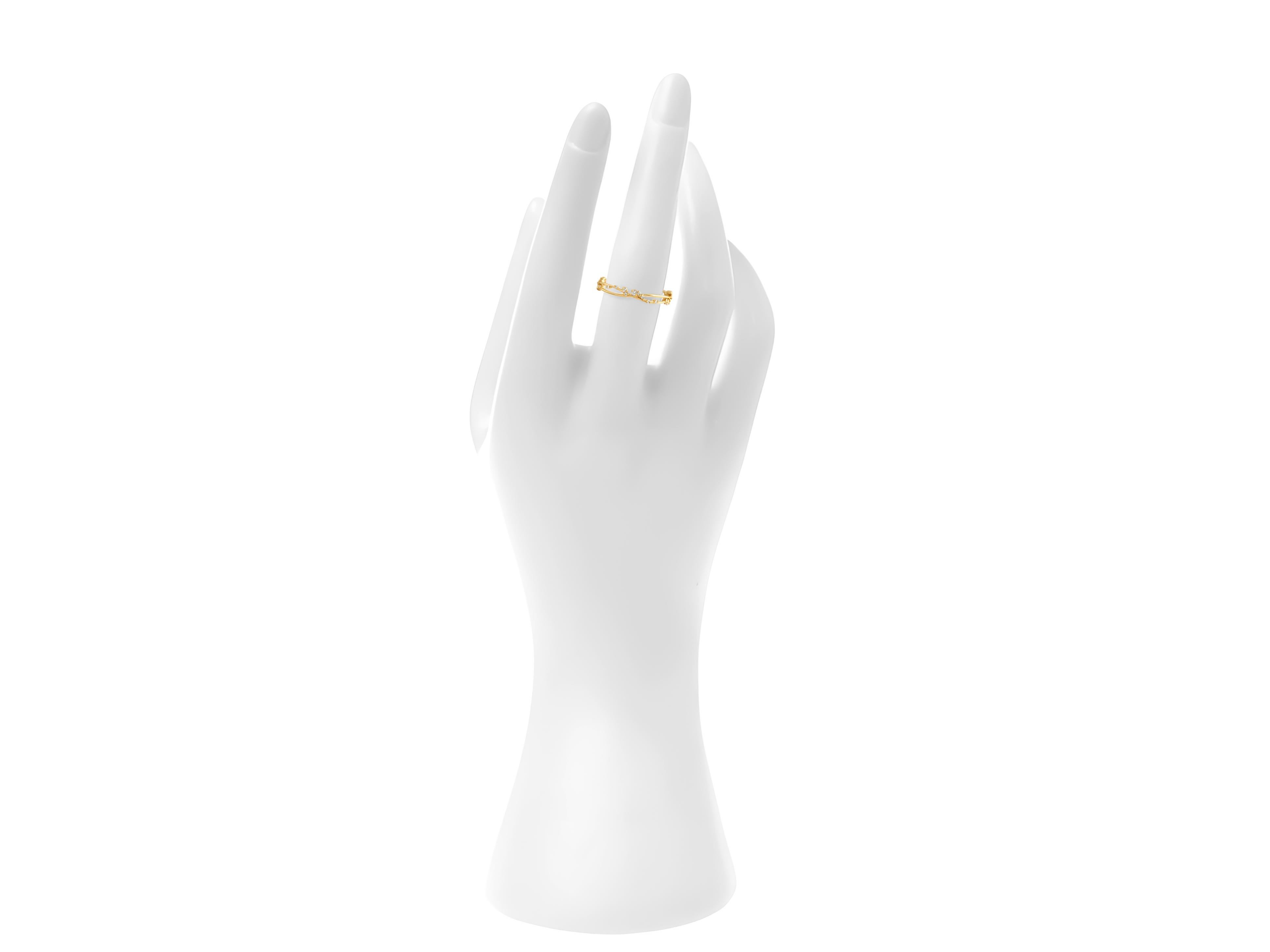 For Sale:  Half eternity moissanite 14k gold wedding band 5
