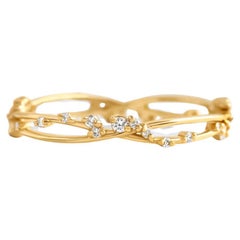 Half eternity Moisanit 14k Gold Ehering