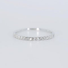 Half Eternity Ring 18K White Gold with 0.30 Ct Natural Diamonds