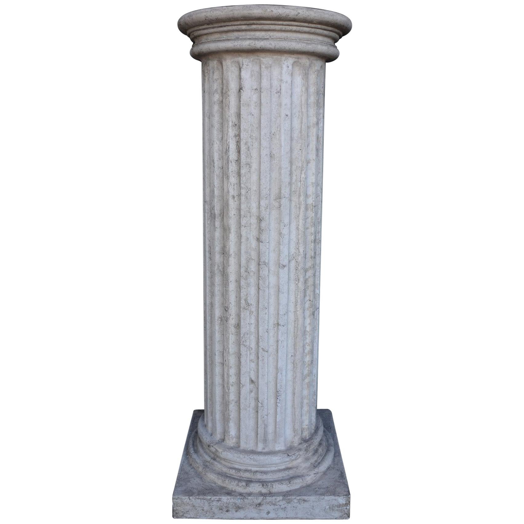 Half Fluted Marble Column Large, 20th Century For Sale