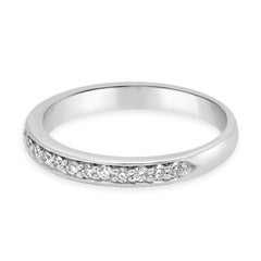 Platinum Half Diamond Band