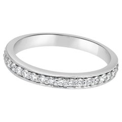 Platinum Half Diamond Band