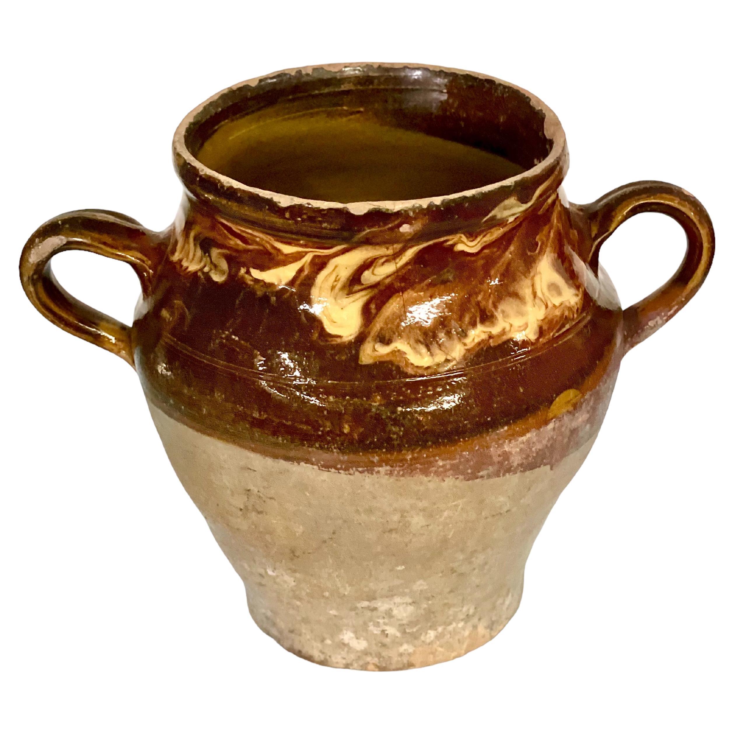 19th Century French Terracotta Confit Pot 