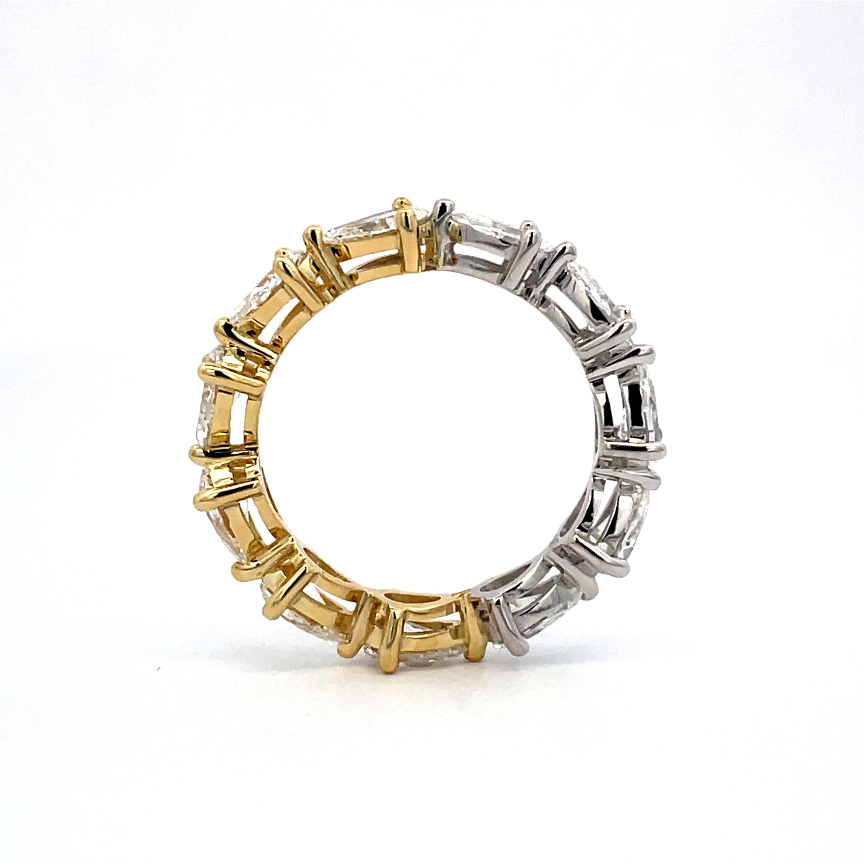 18k Gold Half & Half White-Yellow-Gold East-West Pear-Shape Diamond Eternity Band, Diamond Ring, Eternity Ring, Unique Ring, Statement Ring

Fancy, unique, and astonishing 2-color combination, half white gold and half yellow gold, pear shaped
