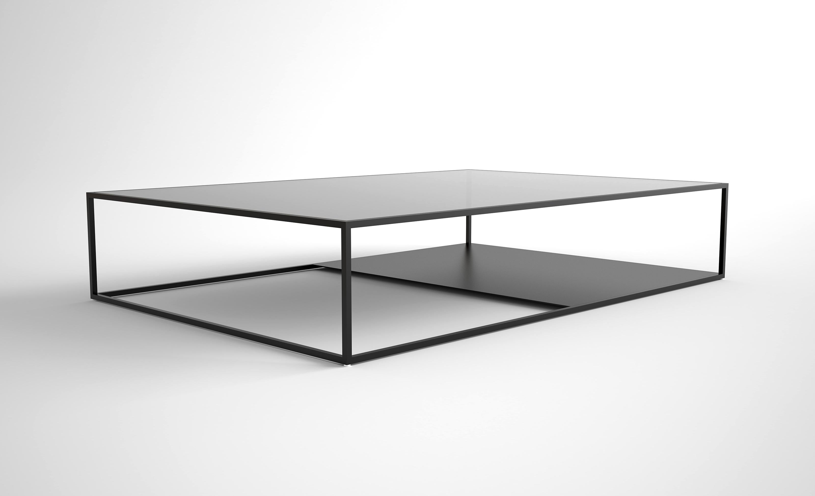 Trempé Table basse rectangulaire par Phase Design en vente