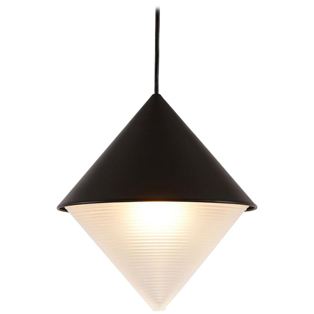Half & Half Cone Pendant in Black by Takagi & Homstvedt for Roll & Hill