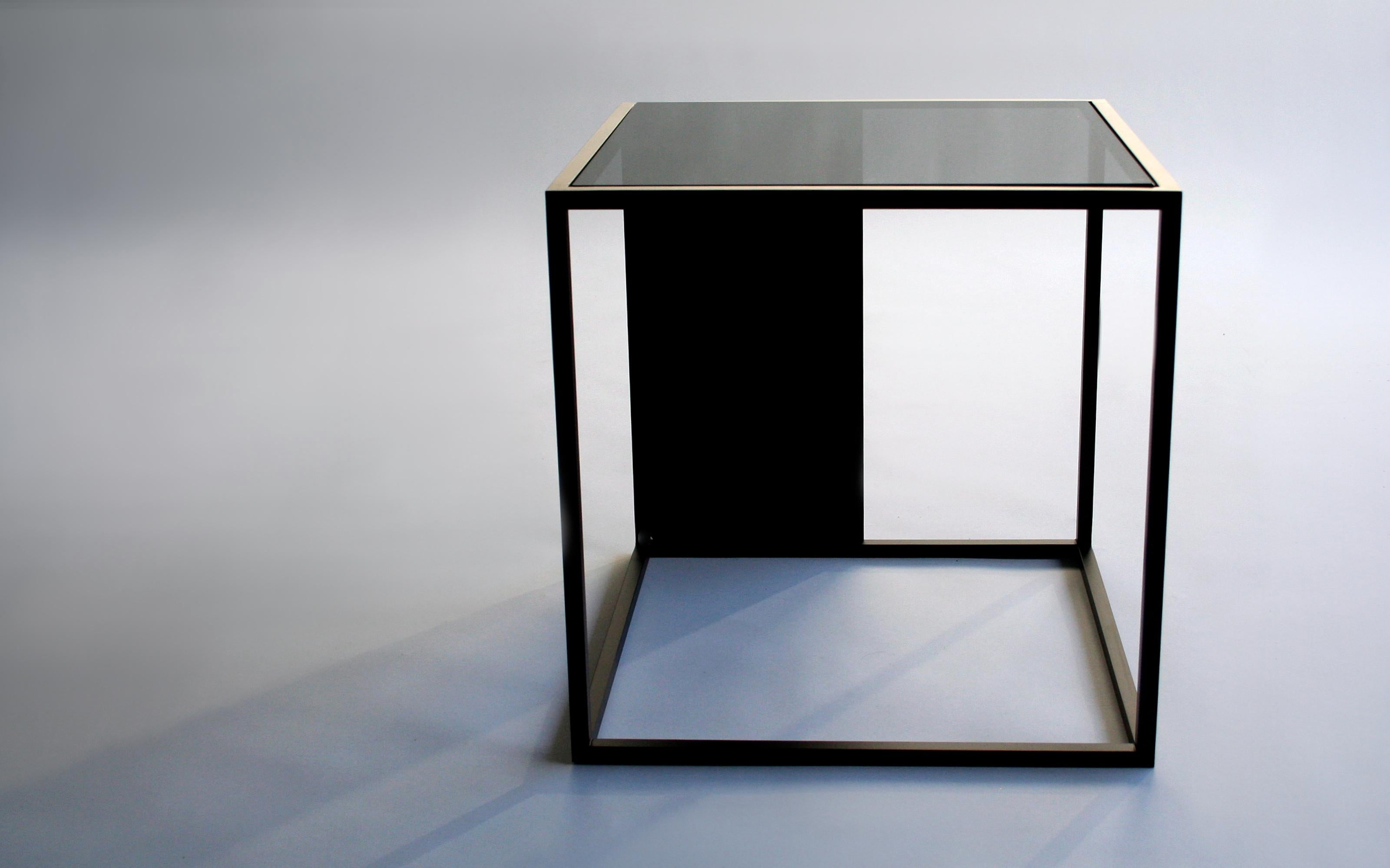 Powder-Coated Half & Half Side Table by Phase Design For Sale